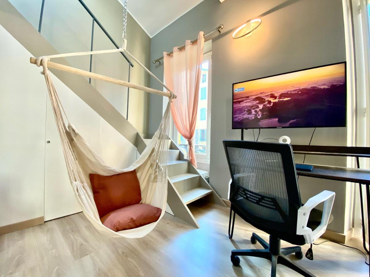 Lovely & Sunny Loft Heart Of Nice With A/C! Extérieur photo